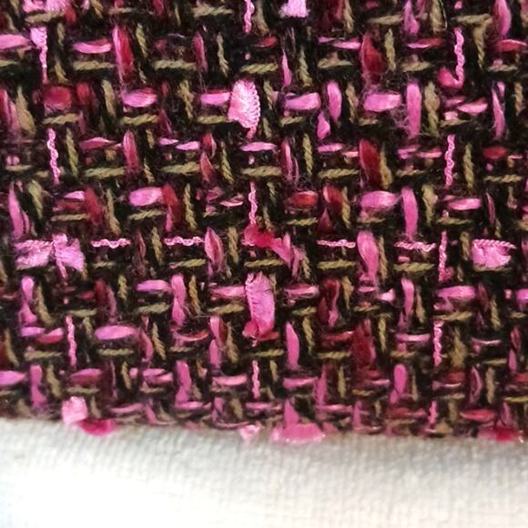 Crossbody Tweed Weave LAVENDER PINK Converible Clutch Purse Elegant Avante Garde - Picture 2 of 14